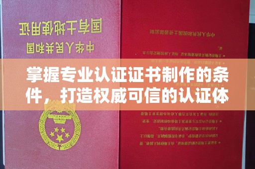 鸠江掌握专业认证证书制作的条件，打造权威可信的认证体系